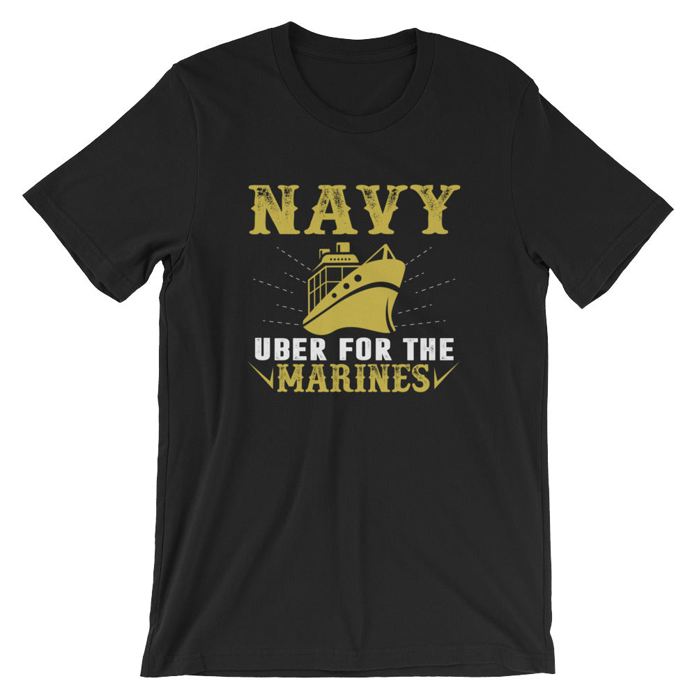 Navy Uber For The Marines | Premium Mens T-Shirt – By The Bootstraps, image size:1000x1000