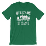 Military Hurry Up and Wait Lifestyle | Premium Mens T-Shirt