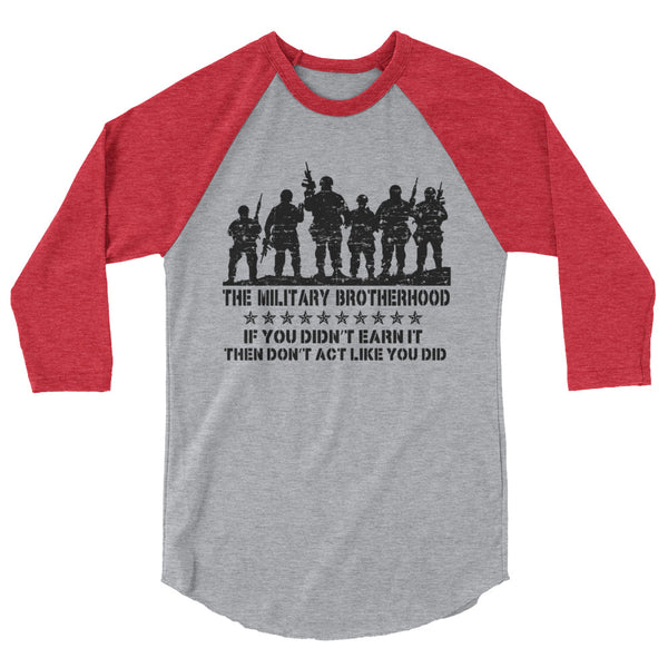 The Military Brotherhood | Premium Men's 3/4 Sleeve Long Shirt