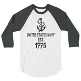 United States Navy Est 1775 | Premium Men's 3/4 Sleeve Shirt