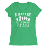 Military Hurry Up and Wait Lifestyle | Premium Womens T-Shirt