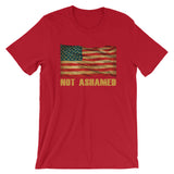 Not Ashamed America Flag | Premium Mens T-Shirt