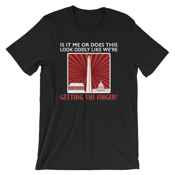 We're Getting The Middle Finger | Premium Mens T-Shirt