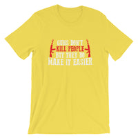 Guns Don't Kill People But They Do Make It Easier | Premium Mens T-Shirt