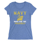 Navy Uber For The Marines | Premium Womens T-Shirt