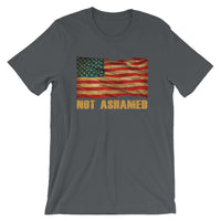 Not Ashamed America Flag | Premium Mens T-Shirt