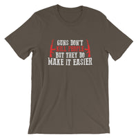 Guns Don't Kill People But They Do Make It Easier | Premium Mens T-Shirt