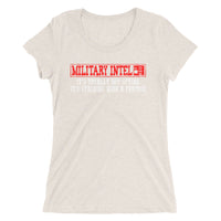 Military Intel, Totally Not Spying | Premium Womens T-shirt