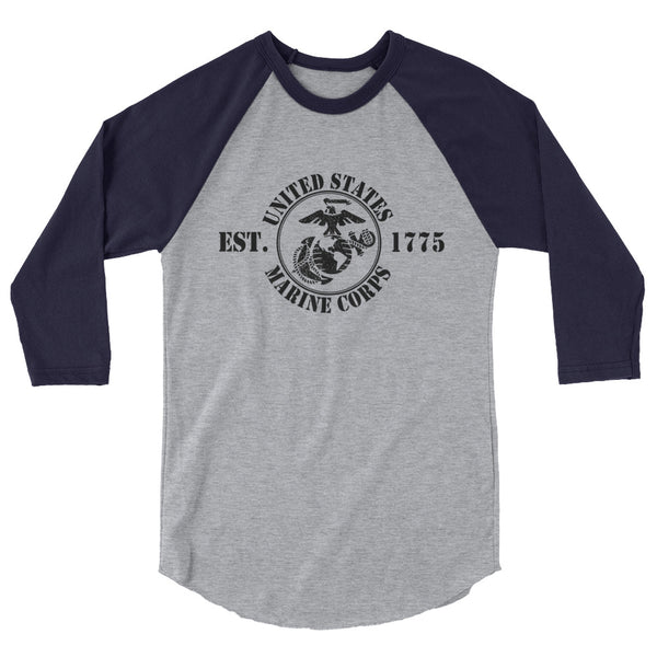 United States Marine Corps Est 1775 | Premium Men's 3/4 Sleeve Long Shirt