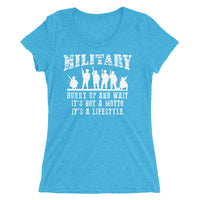 Military Hurry Up and Wait Lifestyle | Premium Womens T-Shirt