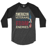 American Veterans Always Protect | Premium Men's 3/4 Sleeve Shirt