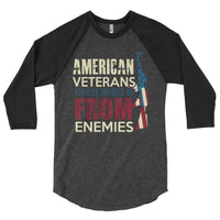 American Veterans Always Protect | Premium Men's 3/4 Sleeve Shirt