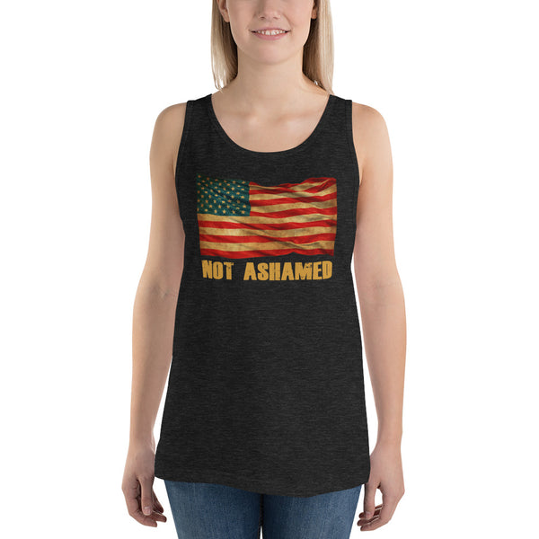 Not Ashamed America Flag | Premium Women's Tank