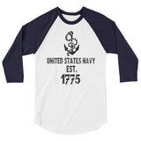 United States Navy Est 1775 | Premium Men's 3/4 Sleeve Shirt