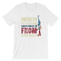 American Veterans Alway Protect From Enemies | Premium Mens T-Shirt