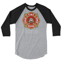 Fire Fighters | Premium Men's 3/4 Sleeve Shirt