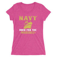 Navy Uber For The Marines | Premium Womens T-Shirt