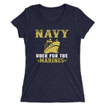 Navy Uber For The Marines | Premium Womens T-Shirt